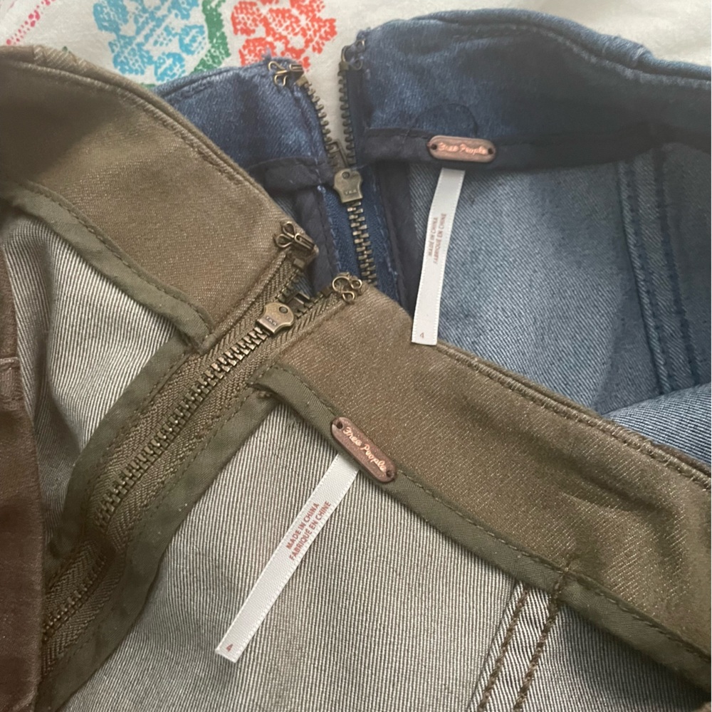 Free People denim skirts